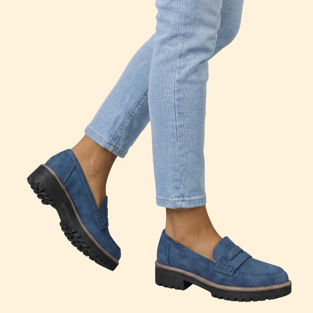Women’s Suede Loafers with Platform