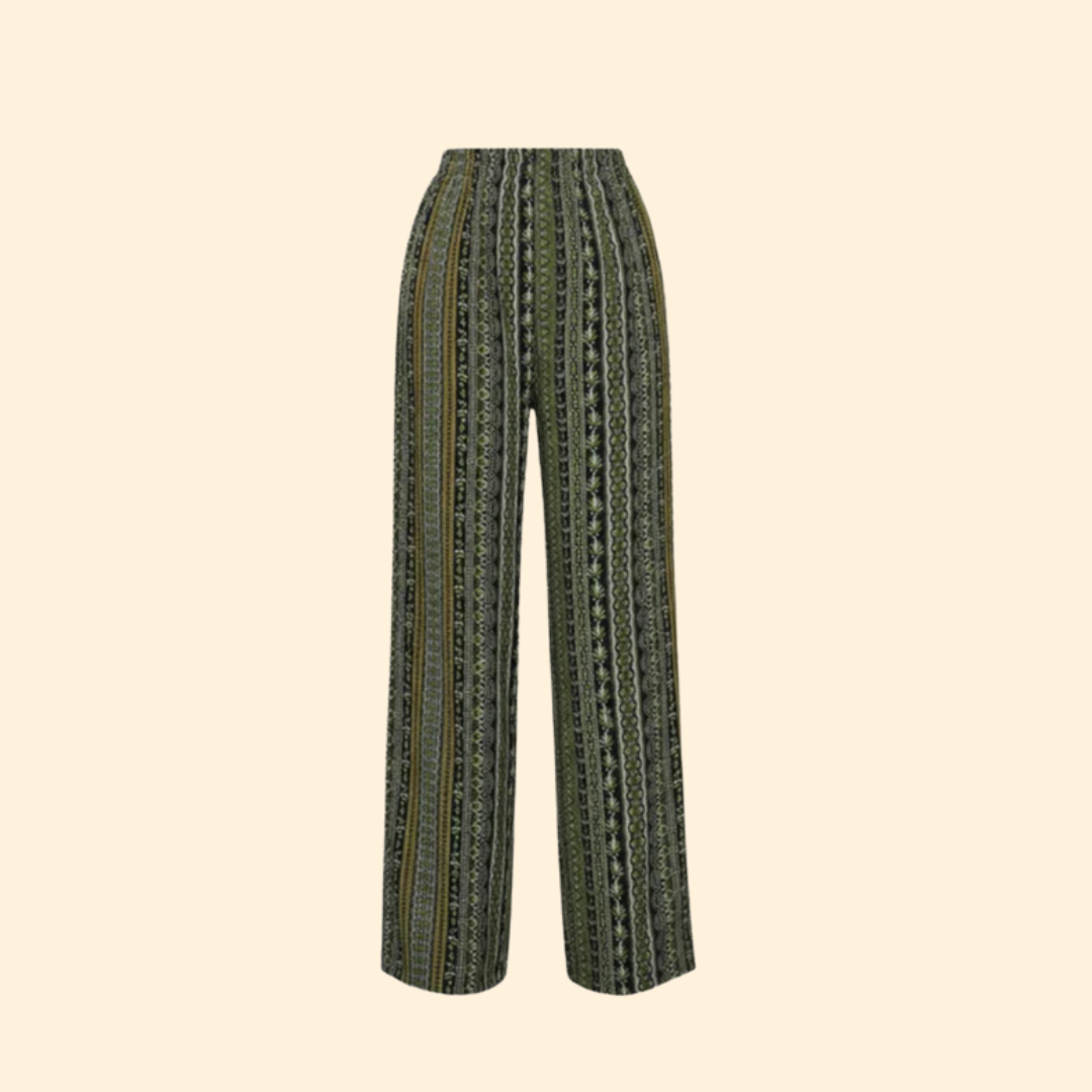 Women’s Wide-Leg Palazzo Pants with Graphic Print
