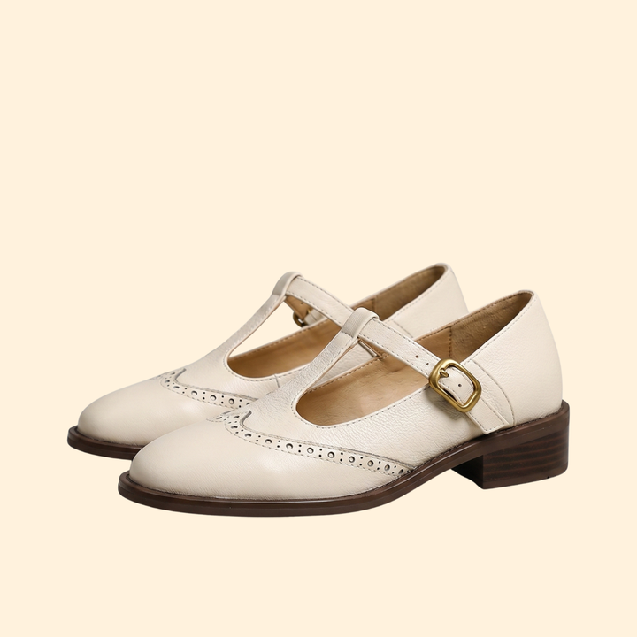 Women’s Low Heel Shoes with Perforated Accents