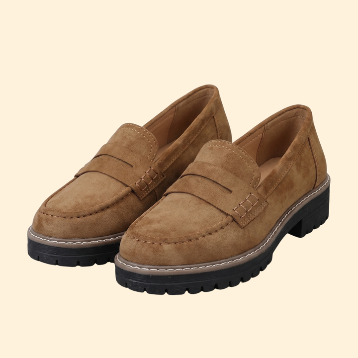 Women’s Suede Loafers with Platform