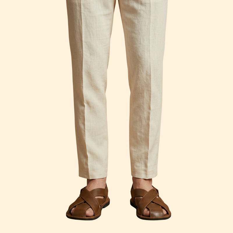 Men’s Casual Sandals with Embossed Logo Detail