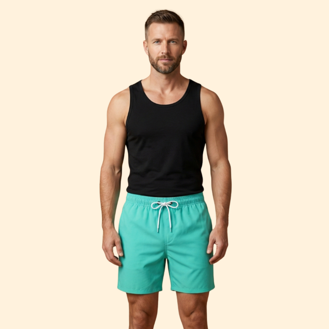 Men’s Sporty Swim Shorts with Drawstring