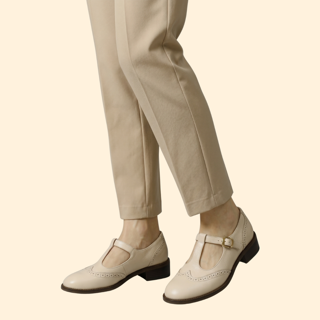 Women’s Low Heel Shoes with Perforated Accents