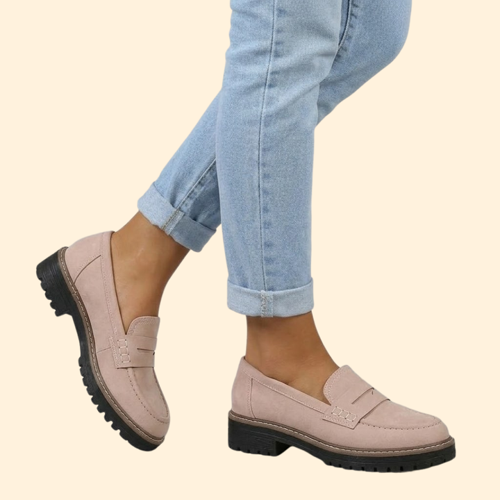 Women’s Suede Loafers with Platform