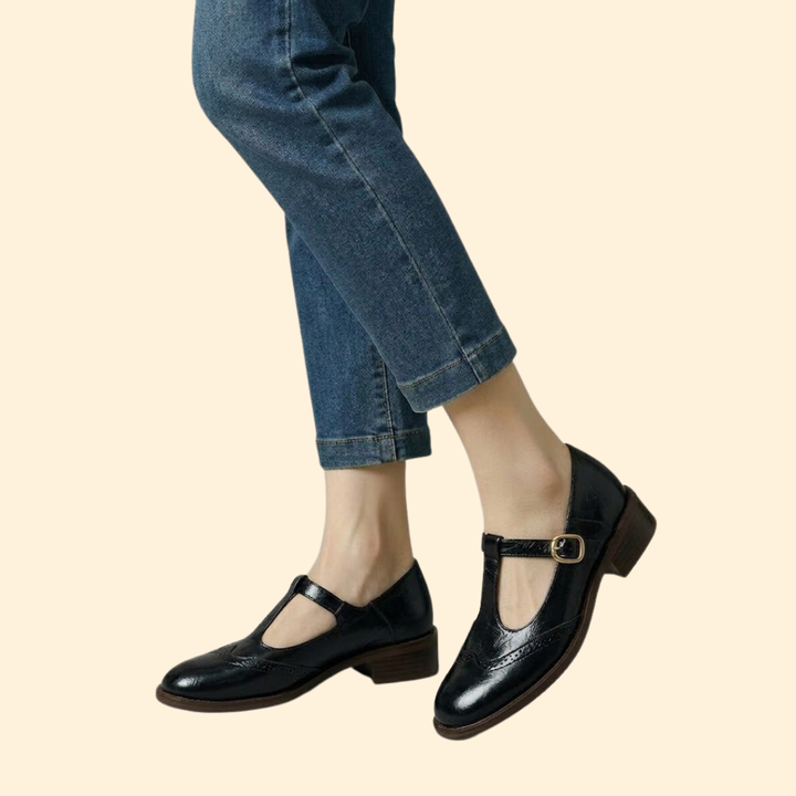 Women’s Low Heel Shoes with Perforated Accents