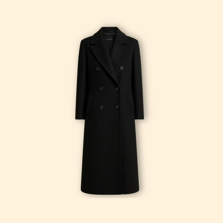Women’s Long Overcoat with Button Closure