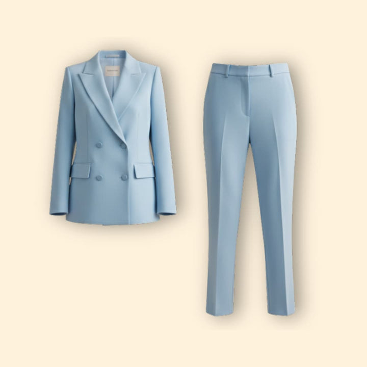 Women’s Suit Set with Notched Lapel Design