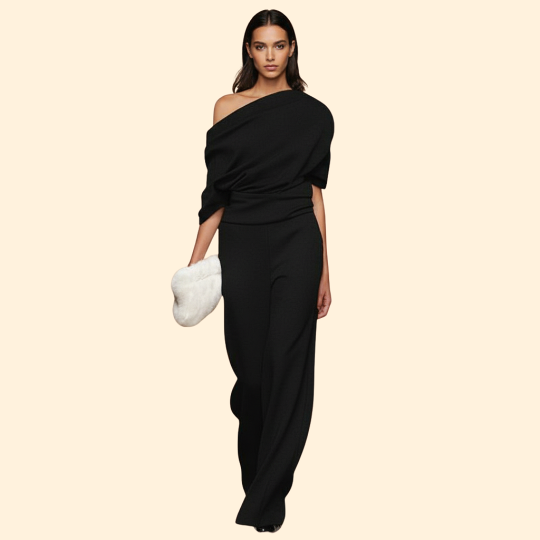 Women’s Jumpsuit with One-Shoulder Design