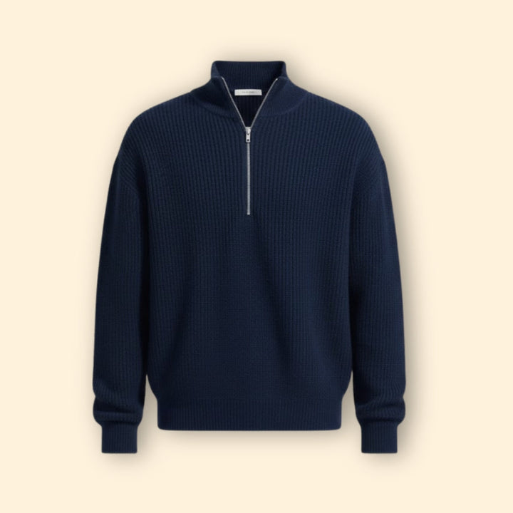 Men’s Half-Zip Sweater with Long Sleeves