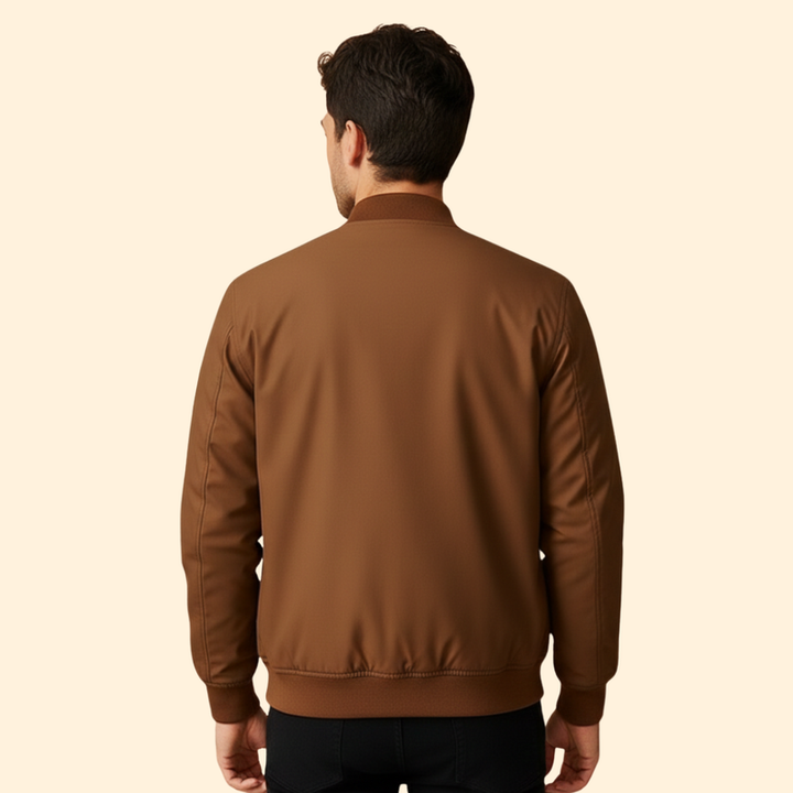 Men’s Bomber Jacket with Sleeve Zip Pocket