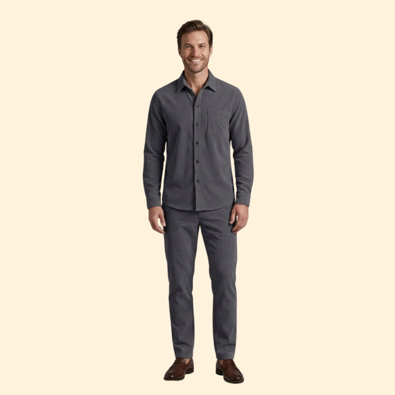 Men’s Button-Down Shirt with Long Sleeves