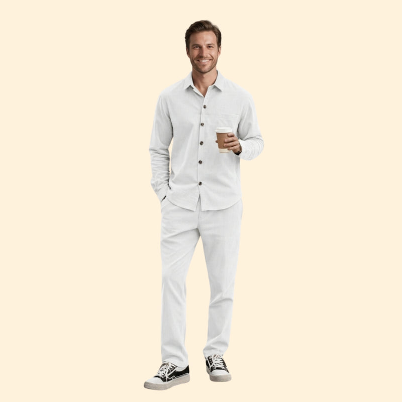 Men’s Button-Down Shirt with Long Sleeves