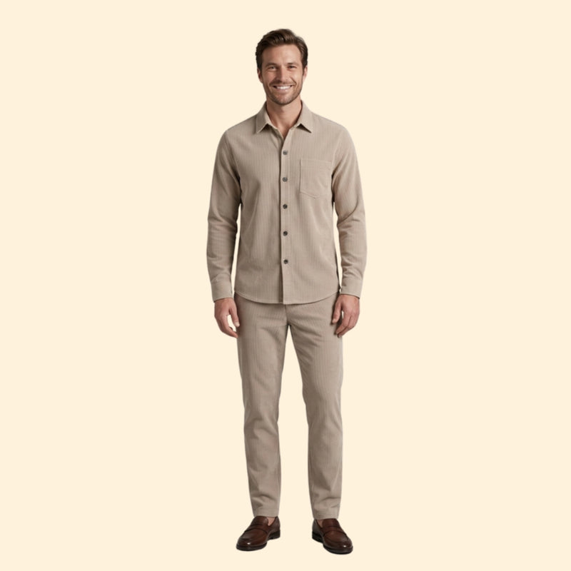 Men’s Button-Down Shirt with Long Sleeves