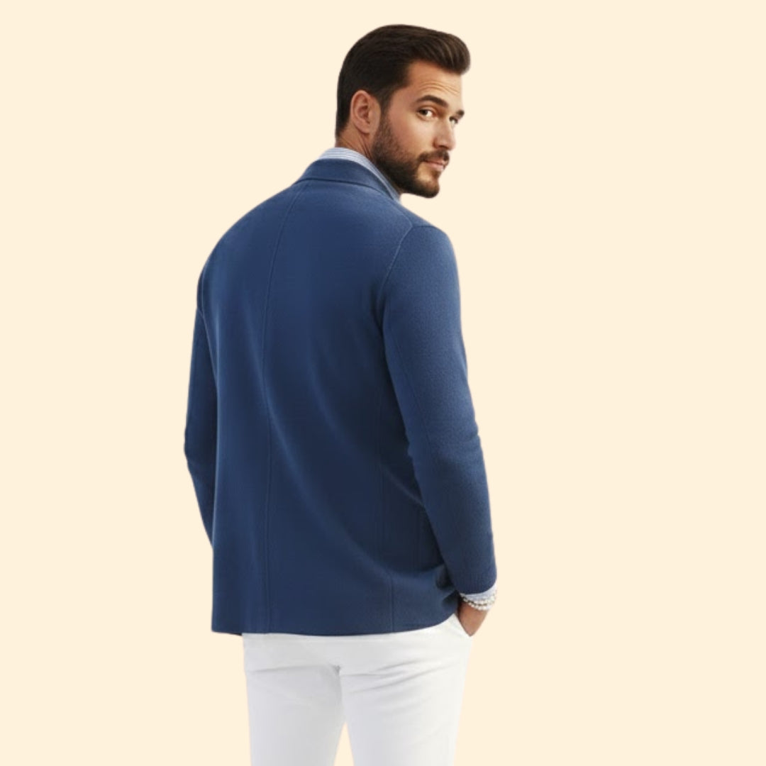 Men’s Cardigan Blazer with Front Pockets