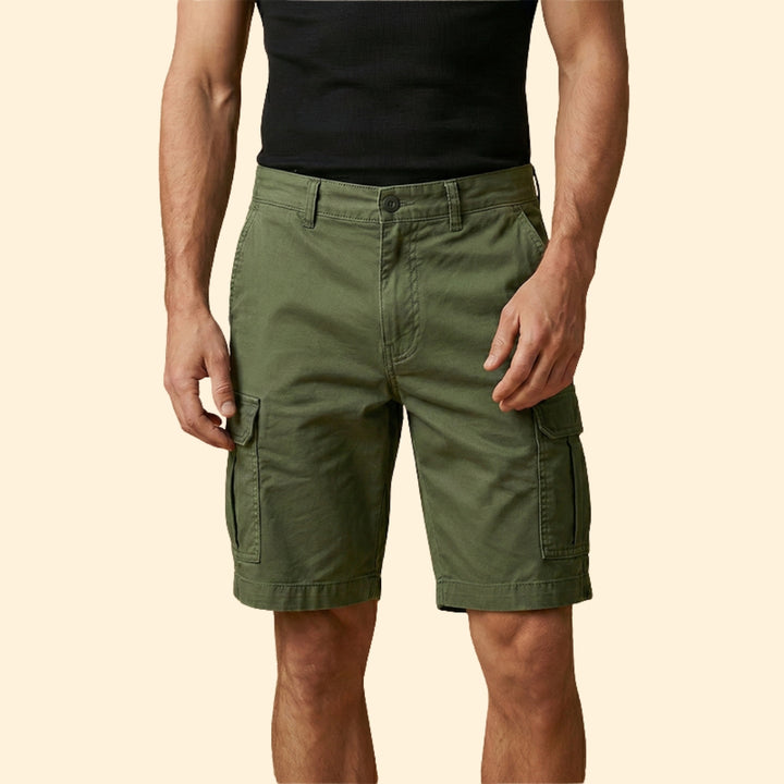 Men's Cargo Shorts with Multi-Pocket Design