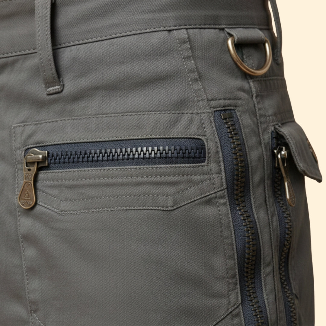 Men's Cargo Shorts with Zipper Pockets