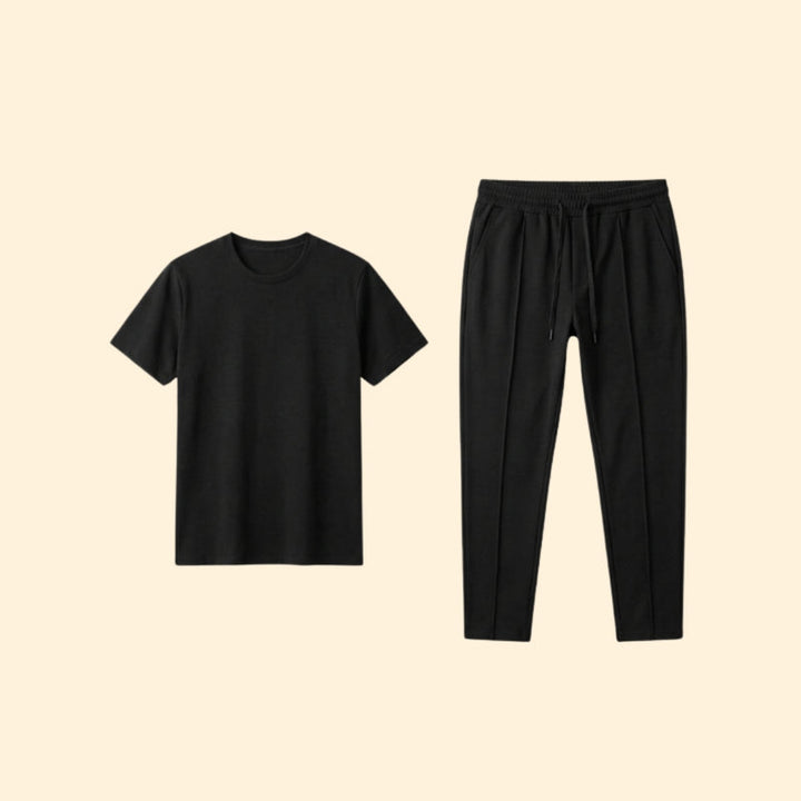 Men’s Casual Set with Drawstring Trousers