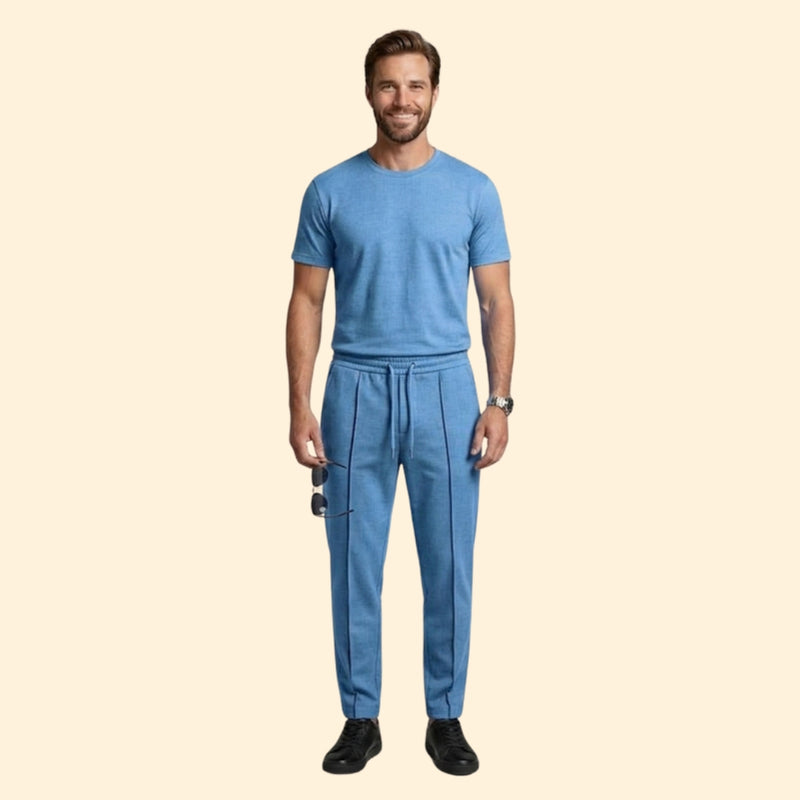 Men’s Casual Set with Drawstring Trousers