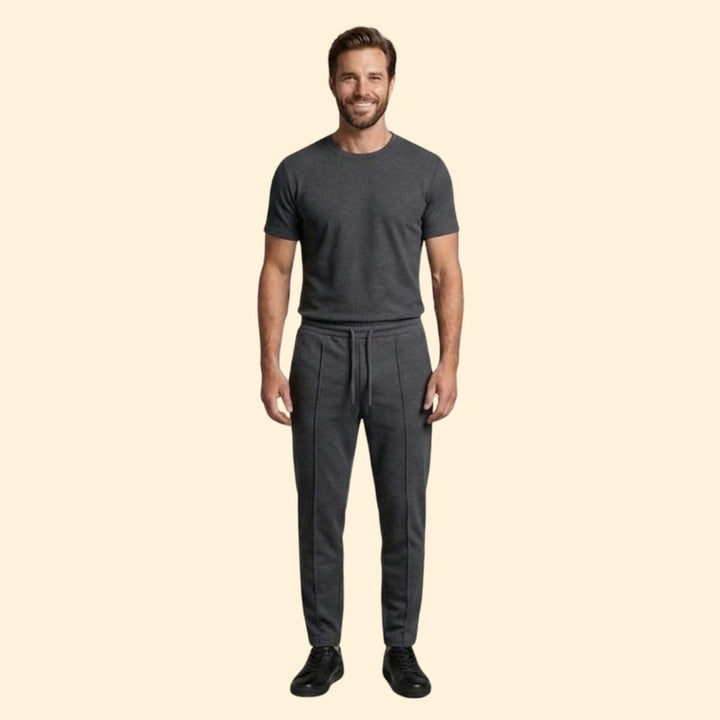 Men’s Casual Set with Drawstring Trousers