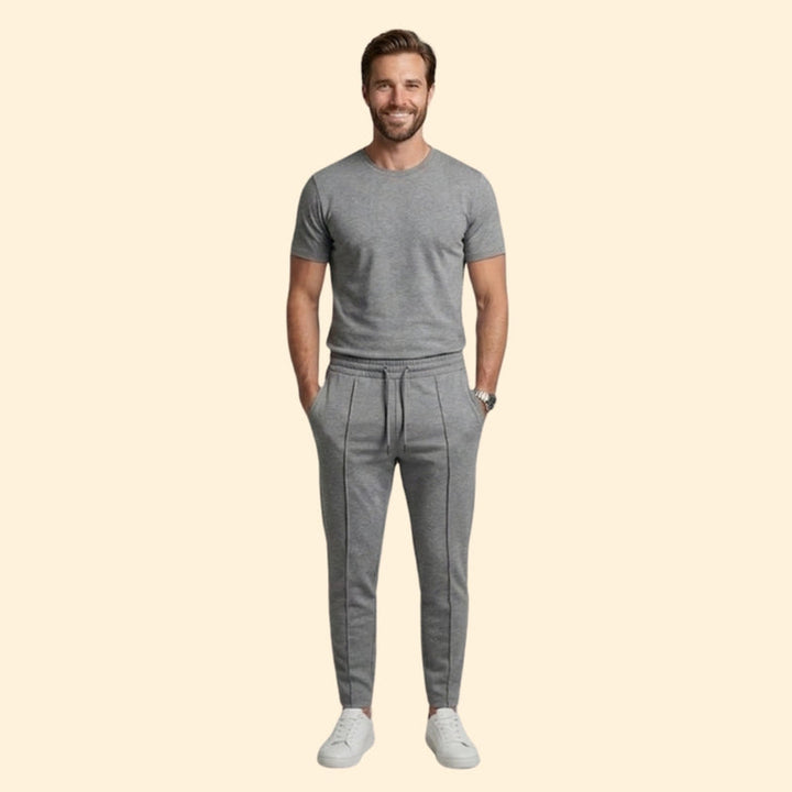 Men’s Casual Set with Drawstring Trousers