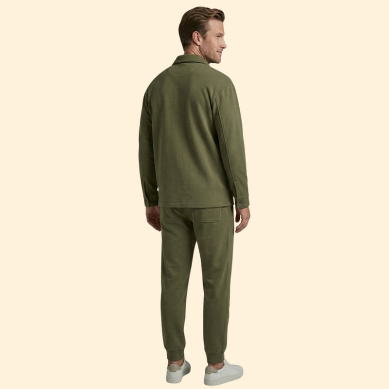 Men’s Casual Set with Front Button Detail