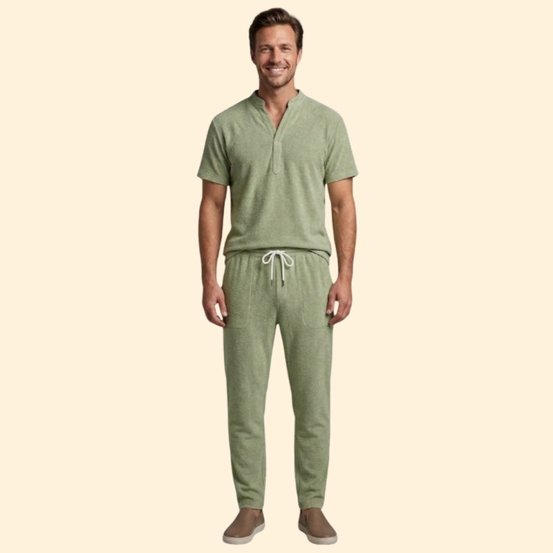Men’s Casual Two-Piece Set with Relaxed Fit