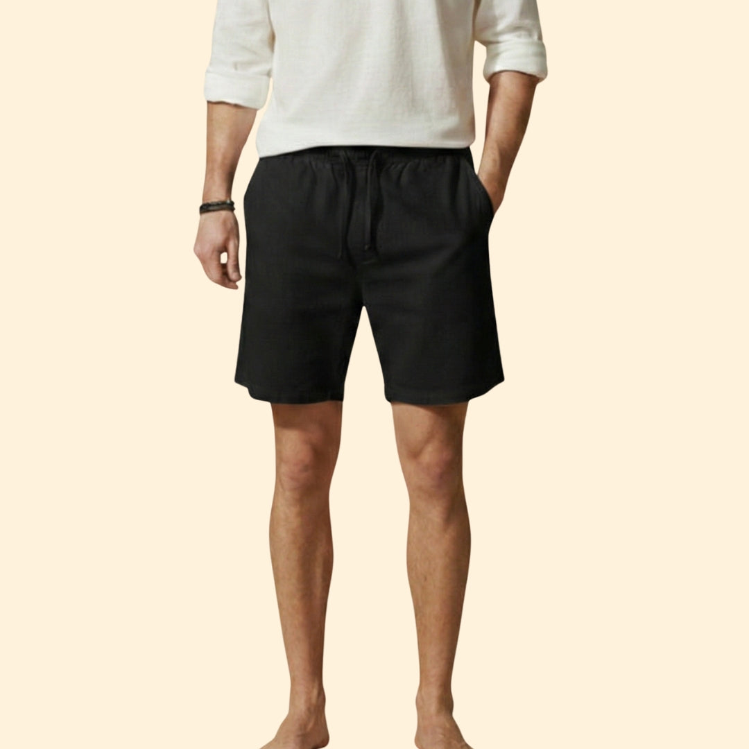 Men's Corduroy Shorts with Drawstring Waistband