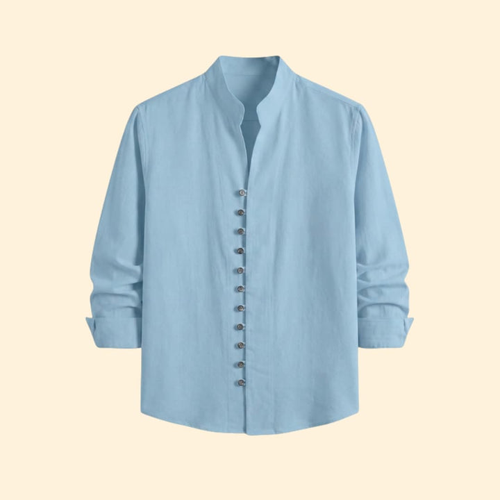 Men’s Elegant Shirt with Unique Front Design