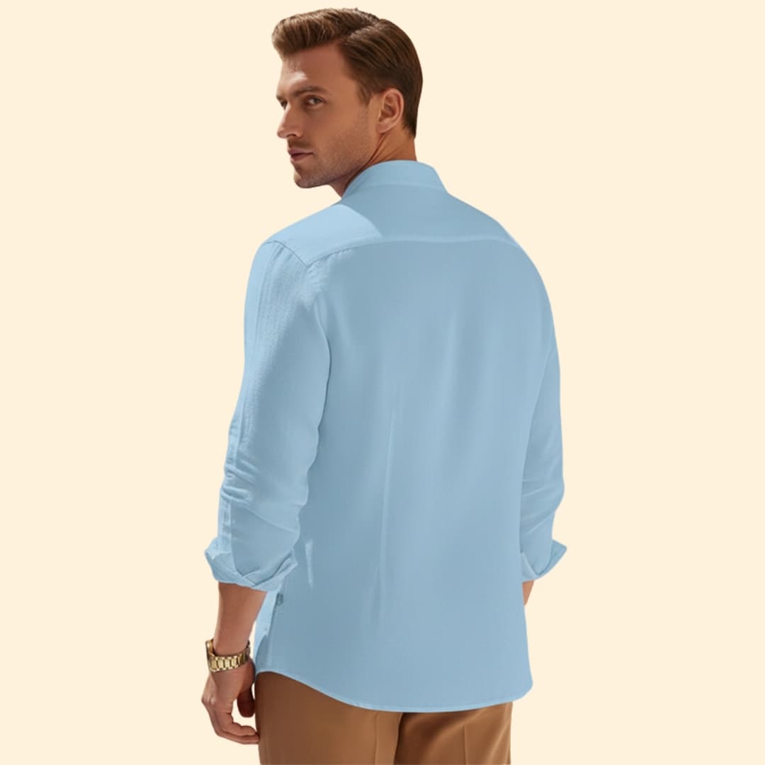 Men’s Elegant Shirt with Unique Front Design