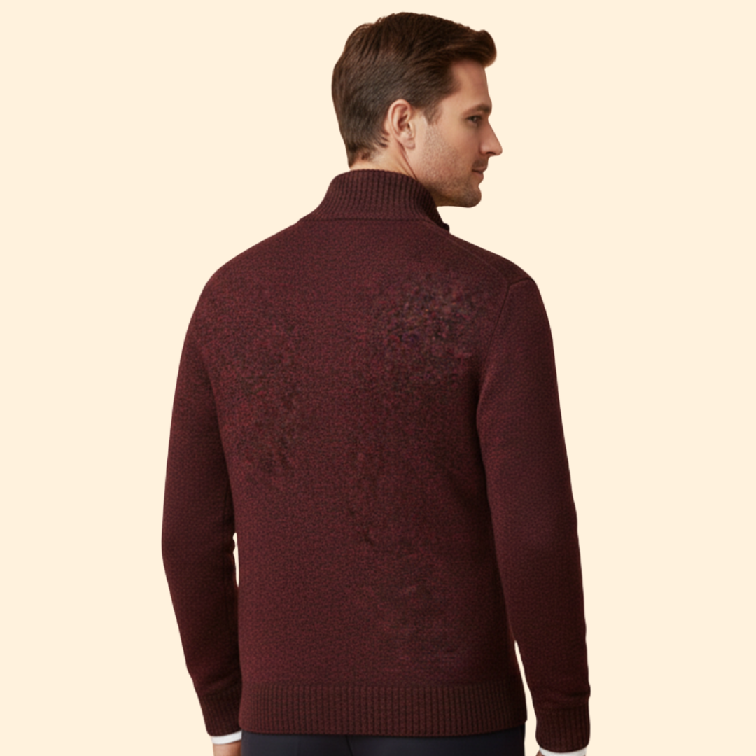 Men’s Jacket with Stand-Up Collar and Zipper