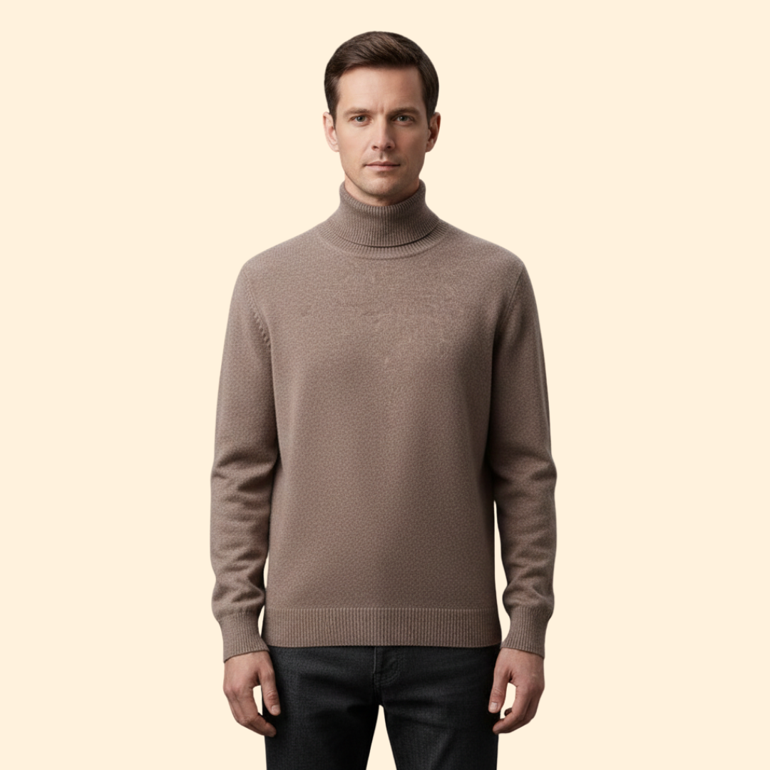 Men’s Long Sleeve Sweater with Turtleneck