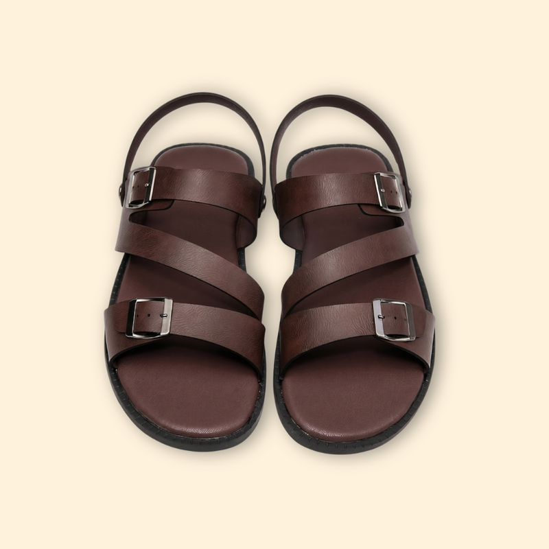 Men's Leather Sandals with Straps
