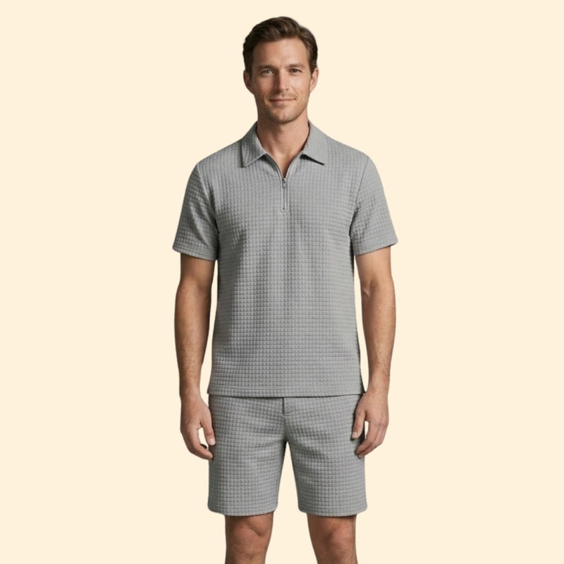 Men’s Lightweight Two-Piece Set with Zip Detail