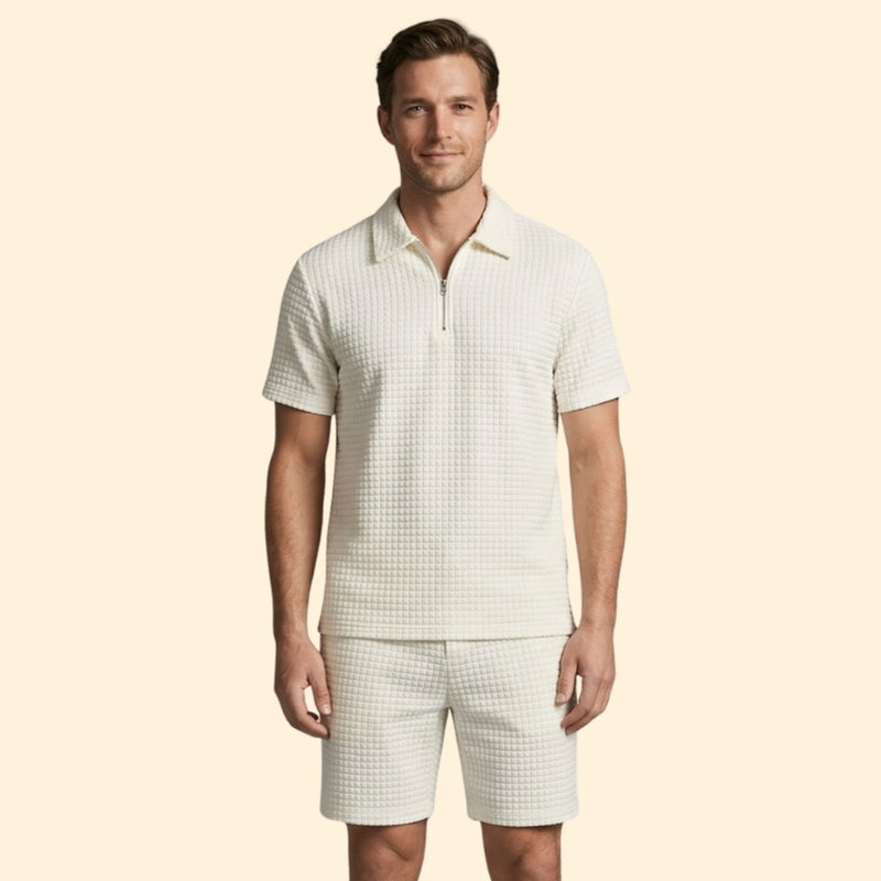 Men’s Lightweight Two-Piece Set with Zip Detail
