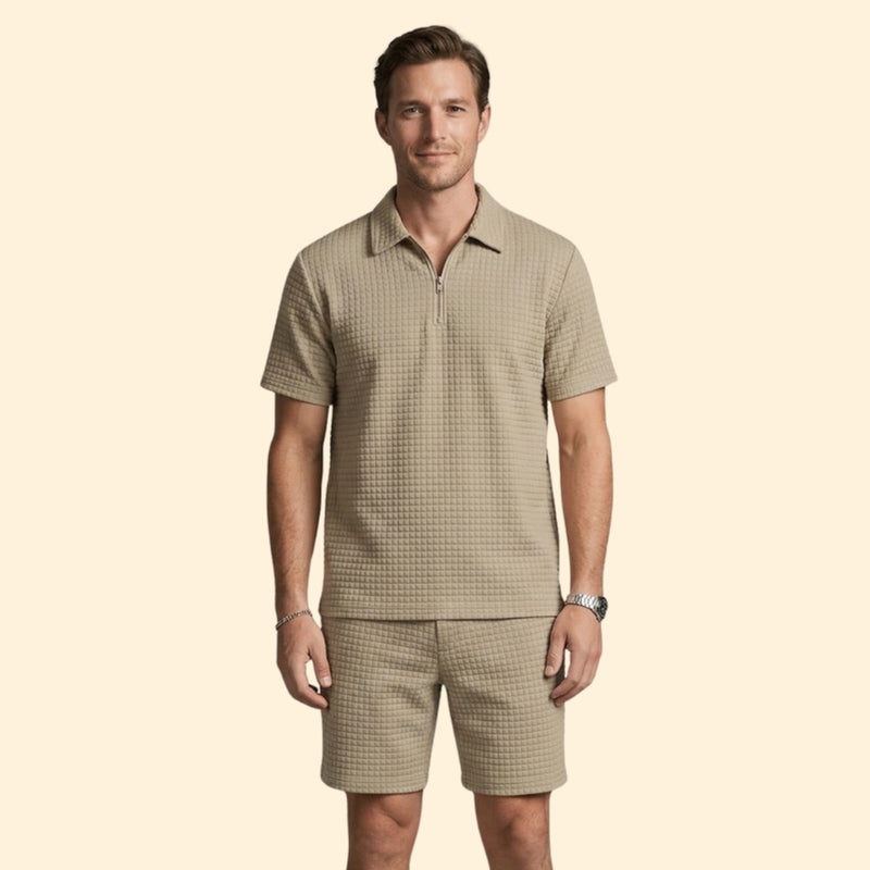 Men’s Lightweight Two-Piece Set with Zip Detail