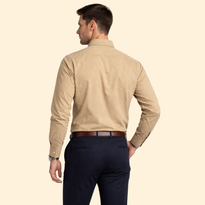 Men’s Long-Sleeve Shirt with Button Closure