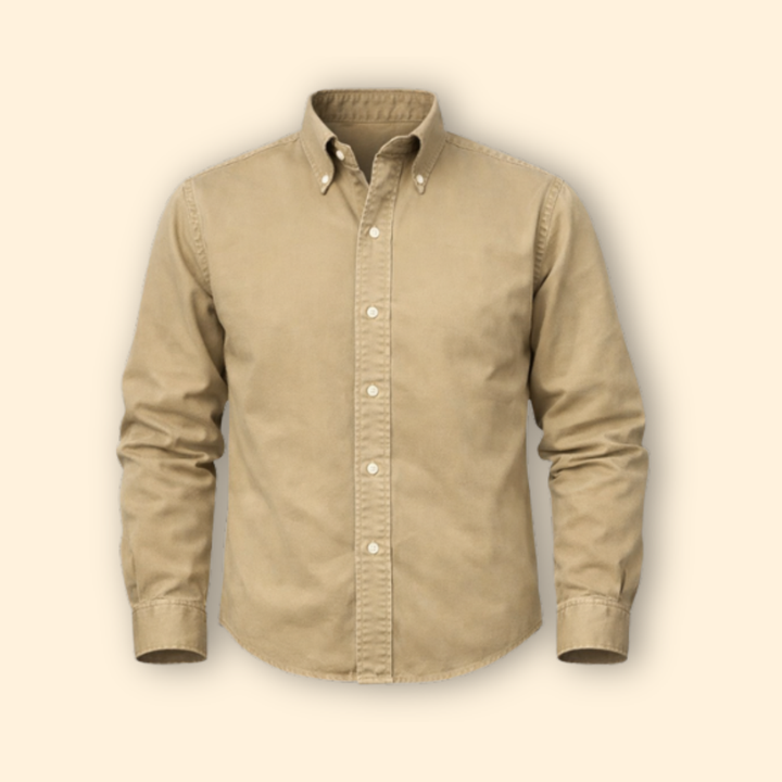 Men’s Long-Sleeve Shirt with Button Closure