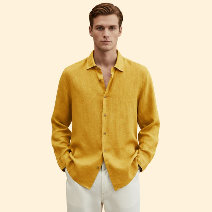 Men’s Long Sleeve Shirt with Button Placket