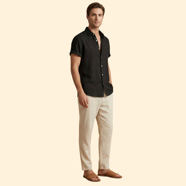 Men’s Pyjama Set with Button-Up Shirt