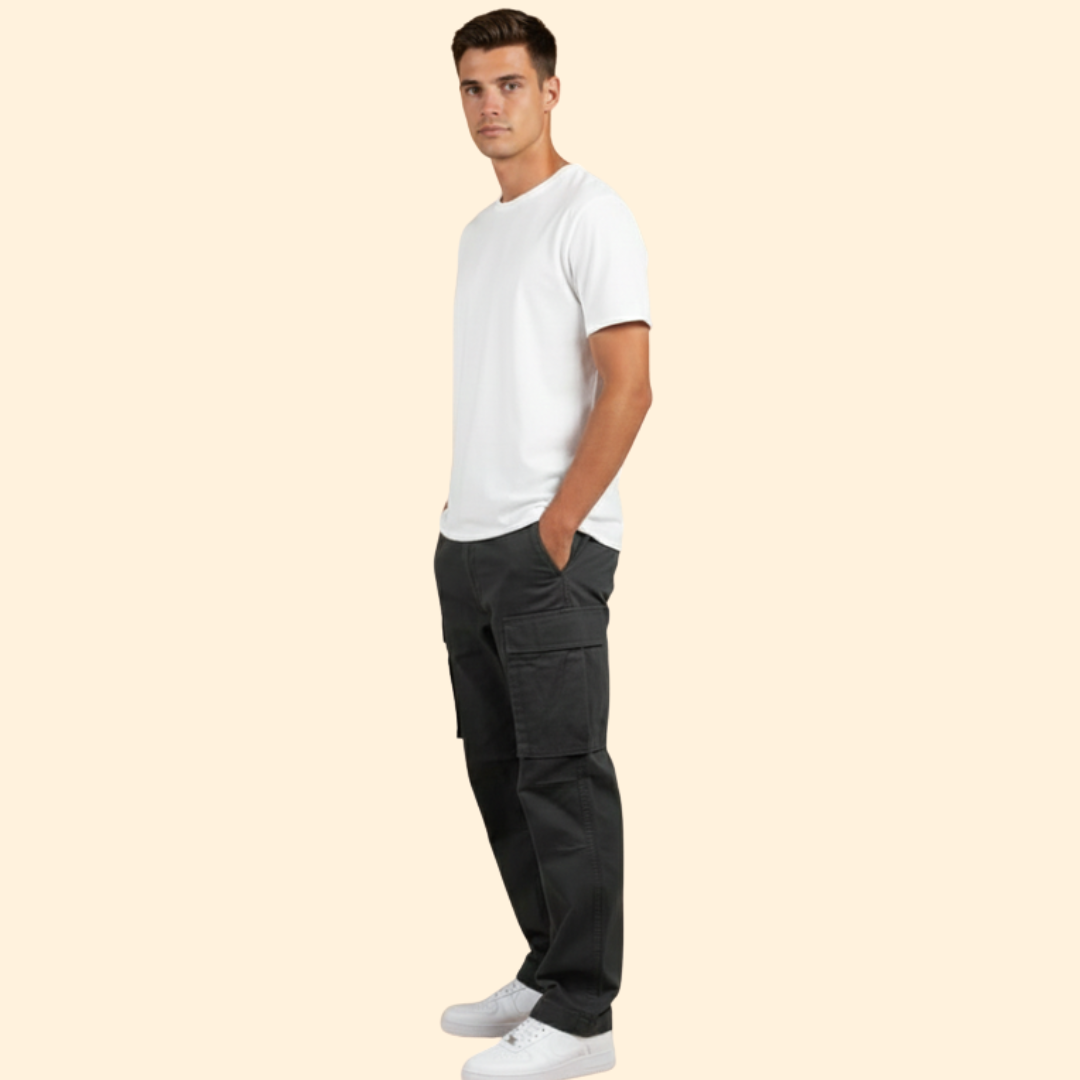 Men’s Relaxed Fit Cargo Pants with Pockets