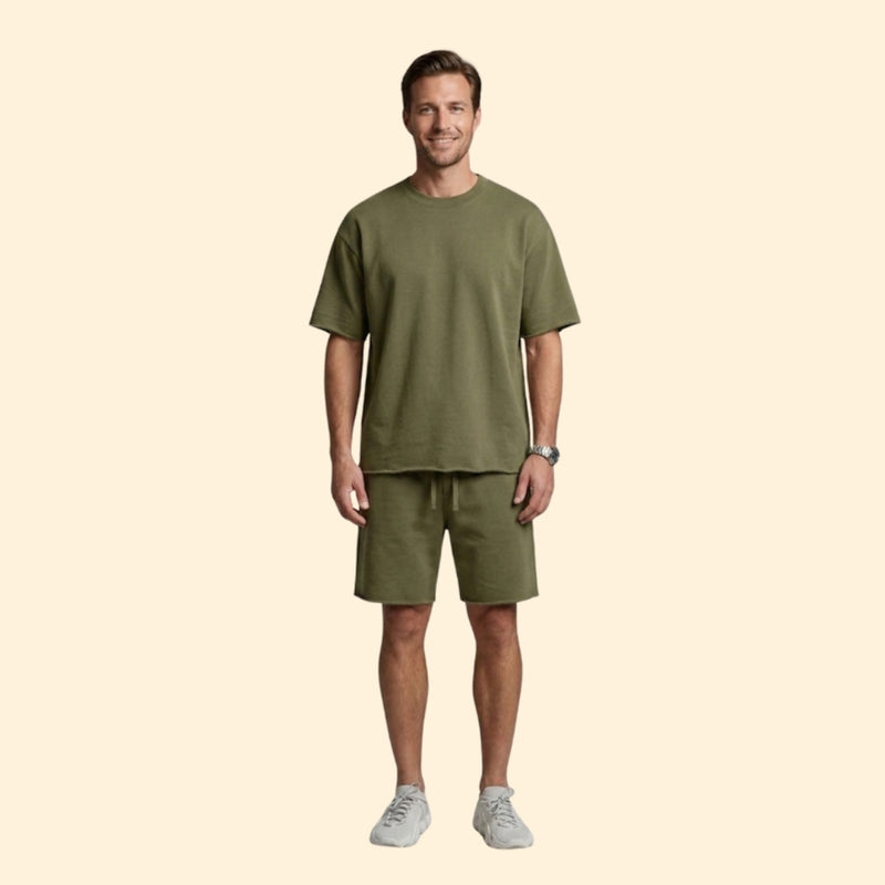 Men’s Relaxed Fit T-Shirt and Shorts Set