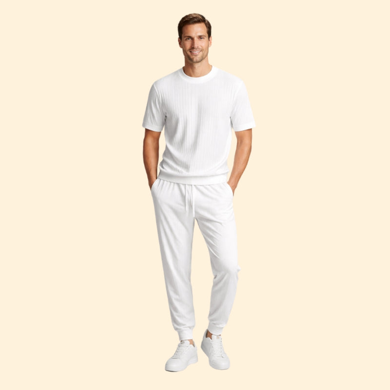 Men’s Relaxed Set with Pleated Design
