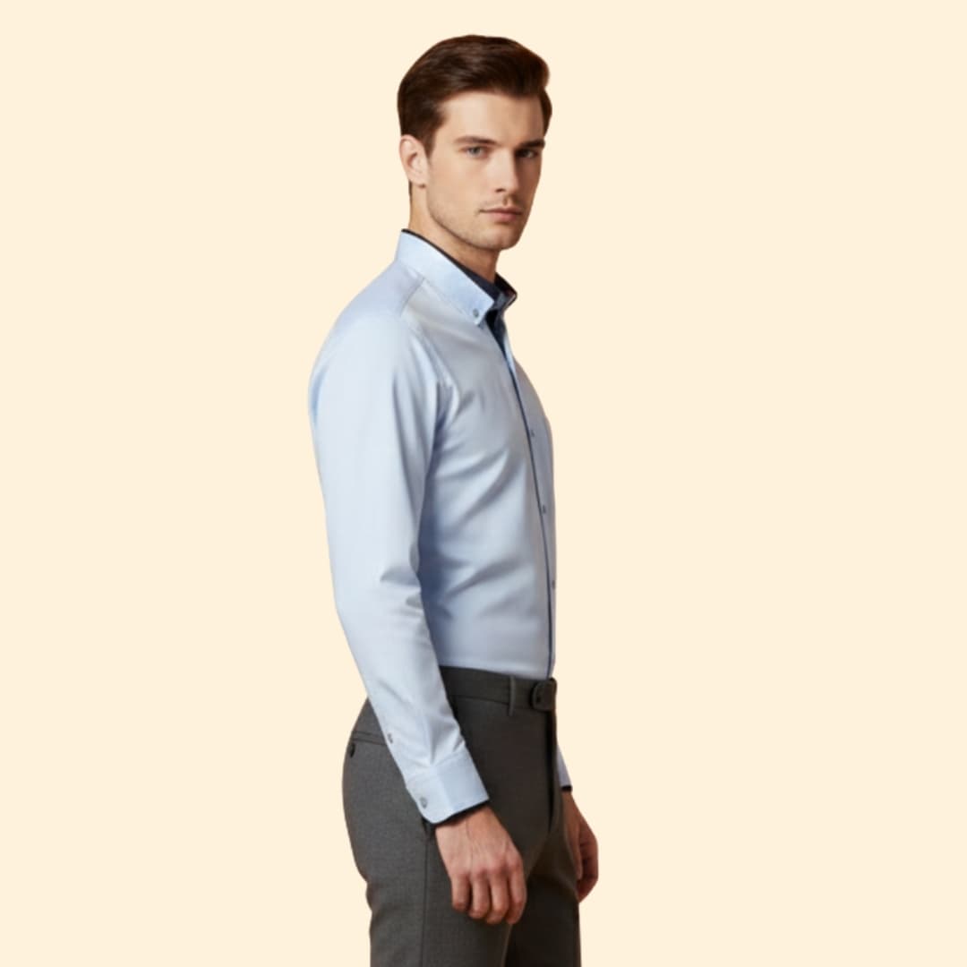 Men’s Shirt with Contrasting Collar