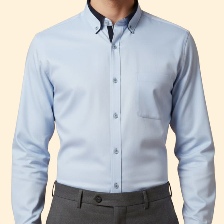 Men’s Shirt with Contrasting Collar