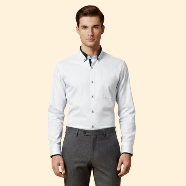 Men’s Shirt with Contrasting Collar