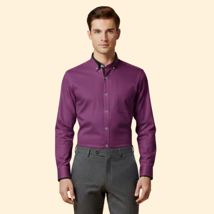 Men’s Shirt with Contrasting Collar