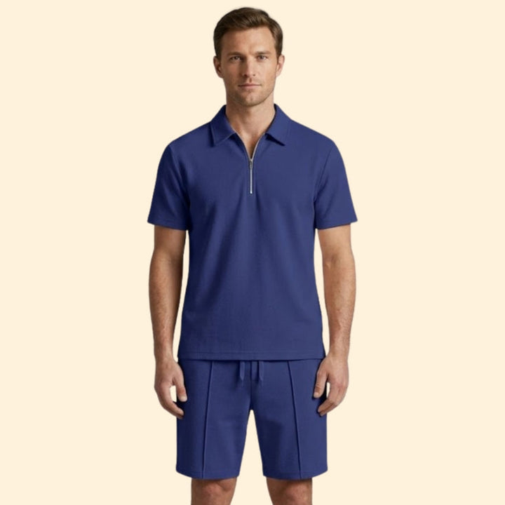 Men’s Short Sleeve Shirt and Casual Shorts Set