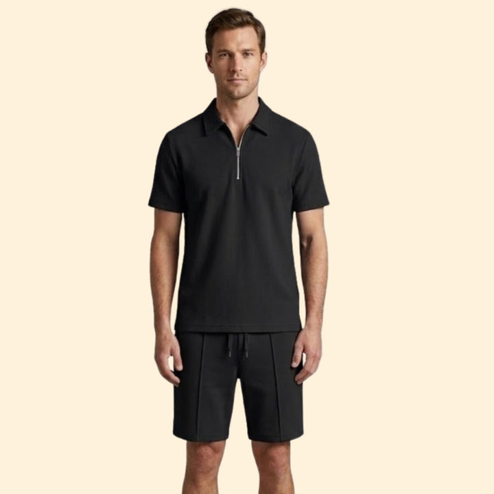 Men’s Short Sleeve Shirt and Casual Shorts Set