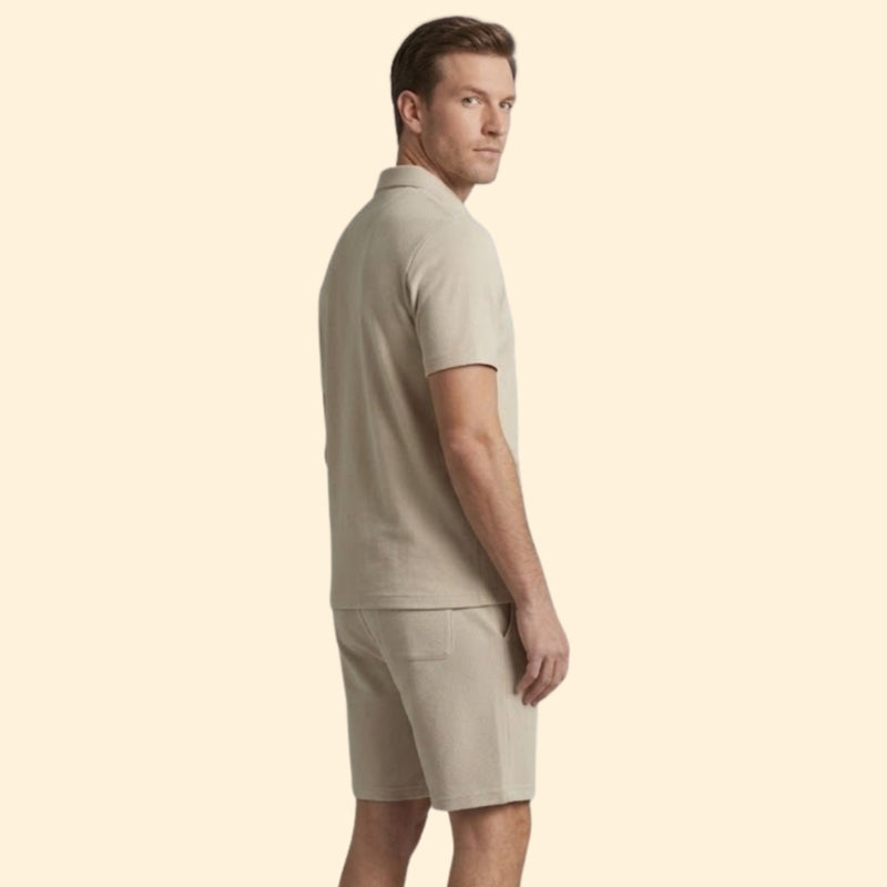 Men’s Short Sleeve Shirt and Casual Shorts Set