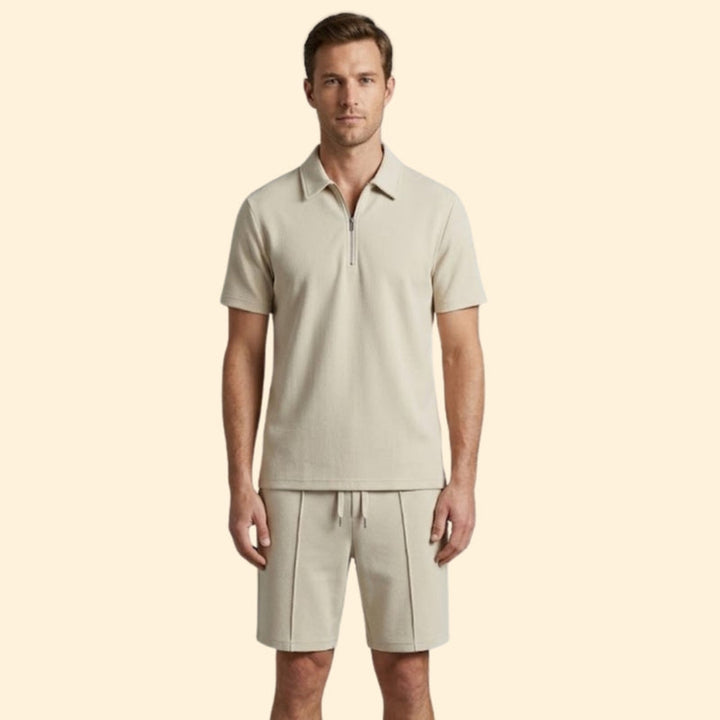 Men’s Short Sleeve Shirt and Casual Shorts Set